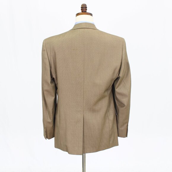Hart Schaffner Marx 44L 35x32 Brown Full Suit 2-Button Solid R586 - Picture 9 of 15